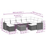 vidaXL Set mobilier de grădină cu perne, 10 piese, gri, poliratan vidaXL Set mobilier de grădină cu perne, 10 piese, gri, poliratan