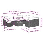 vidaXL Set canapele de grădină cu perne, 11 piese, gri, poliratan vidaXL Set canapele de grădină cu perne, 11 piese, gri, poliratan