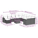 vidaXL Set canapele de grădină cu perne, 12 piese, bej, poliratan vidaXL Set canapele de grădină cu perne, 12 piese, bej, poliratan
