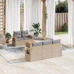 vidaXL Set canapele de grădină cu perne, 6 piese, bej, poliratan vidaXL Set canapele de grădină cu perne, 6 piese, bej, poliratan