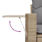vidaXL Set canapele de grădină, 9 piese, cu perne, bej, poliratan vidaXL Set canapele de grădină, 9 piese, cu perne, bej, poliratan