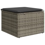 vidaXL Set canapea de grădină cu perne, 5 piese, gri, poliratan vidaXL Set canapea de grădină cu perne, 5 piese, gri, poliratan