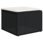 vidaXL Set mobilier de grădină cu perne, 6 piese, negru, poliratan vidaXL Set mobilier de grădină cu perne, 6 piese, negru, poliratan