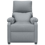 vidaXL Fotoliu de masaj, gri deschis, material textil vidaXL Fotoliu de masaj, gri deschis, material textil