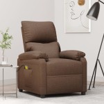 vidaXL Fotoliu de masaj, maro, material textil vidaXL Fotoliu de masaj, maro, material textil