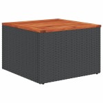 vidaXL Set mobilier de grădină cu perne, 9 piese, negru, poliratan vidaXL Set mobilier de grădină cu perne, 9 piese, negru, poliratan