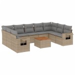 vidaXL Set canapele de grădină cu perne, 10 piese, bej, poliratan vidaXL Set canapele de grădină cu perne, 10 piese, bej, poliratan