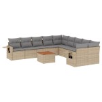 vidaXL Set canapele de grădină cu perne, 11 piese, bej, poliratan vidaXL Set canapele de grădină cu perne, 11 piese, bej, poliratan