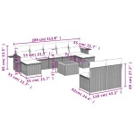 vidaXL Set mobilier de grădină cu perne, 10 piese, gri, poliratan vidaXL Set mobilier de grădină cu perne, 10 piese, gri, poliratan