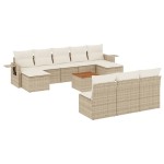vidaXL Set canapele de grădină cu perne, 11 piese, bej, poliratan vidaXL Set canapele de grădină cu perne, 11 piese, bej, poliratan