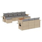 vidaXL Set canapele de grădină cu perne, 11 piese, bej, poliratan vidaXL Set canapele de grădină cu perne, 11 piese, bej, poliratan