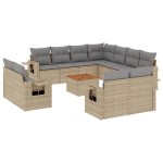 vidaXL Set canapele de grădină cu perne, 12 piese, bej, poliratan vidaXL Set canapele de grădină cu perne, 12 piese, bej, poliratan