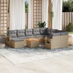 vidaXL Set canapele de grădină cu perne, 11 piese, bej, poliratan vidaXL Set canapele de grădină cu perne, 11 piese, bej, poliratan