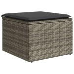 vidaXL Set canapea de grădină cu perne, 12 piese, gri, poliratan vidaXL Set canapea de grădină cu perne, 12 piese, gri, poliratan