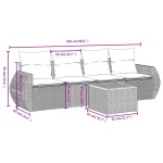 vidaXL Set canapea de grădină cu perne, 5 piese, gri, poliratan vidaXL Set canapea de grădină cu perne, 5 piese, gri, poliratan