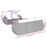 vidaXL Set mobilier grădină cu perne, 6 piese, gri, poliratan