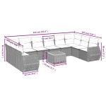 vidaXL Set canapele de grădină cu perne, 11 piese, bej, poliratan vidaXL Set canapele de grădină cu perne, 11 piese, bej, poliratan