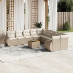 vidaXL Set canapele de grădină cu perne, 11 piese, bej, poliratan vidaXL Set canapele de grădină cu perne, 11 piese, bej, poliratan