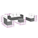 vidaXL Set mobilier de grădină cu perne, 8 piese, negru, poliratan vidaXL Set mobilier de grădină cu perne, 8 piese, negru, poliratan