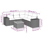 vidaXL Set mobilier grădină cu perne, 6 piese, gri, poliratan vidaXL Set mobilier grădină cu perne, 6 piese, gri, poliratan