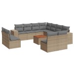 vidaXL Set canapele de grădină cu perne, 12 piese, bej, poliratan vidaXL Set canapele de grădină cu perne, 12 piese, bej, poliratan
