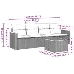 vidaXL Set canapele de grădină cu perne, 5 piese, bej, poliratan vidaXL Set canapele de grădină cu perne, 5 piese, bej, poliratan