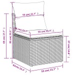 vidaXL Set mobilier de grădină cu perne, 8 piese, negru, poliratan vidaXL Set mobilier de grădină cu perne, 8 piese, negru, poliratan