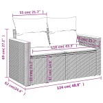 vidaXL Set mobilier de grădină cu perne, 8 piese, negru, poliratan vidaXL Set mobilier de grădină cu perne, 8 piese, negru, poliratan