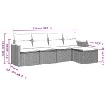 vidaXL Set canapele de grădină cu perne, 5 piese, bej, poliratan vidaXL Set canapele de grădină cu perne, 5 piese, bej, poliratan