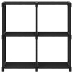 vidaXL Raft expunere, 4 cuburi, negru, 69x30x72,5 cm, material textil vidaXL Raft expunere, 4 cuburi, negru, 69x30x72,5 cm, material textil