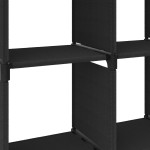vidaXL Raft expunere, 4 cuburi, negru, 69x30x72,5 cm, material textil vidaXL Raft expunere, 4 cuburi, negru, 69x30x72,5 cm, material textil