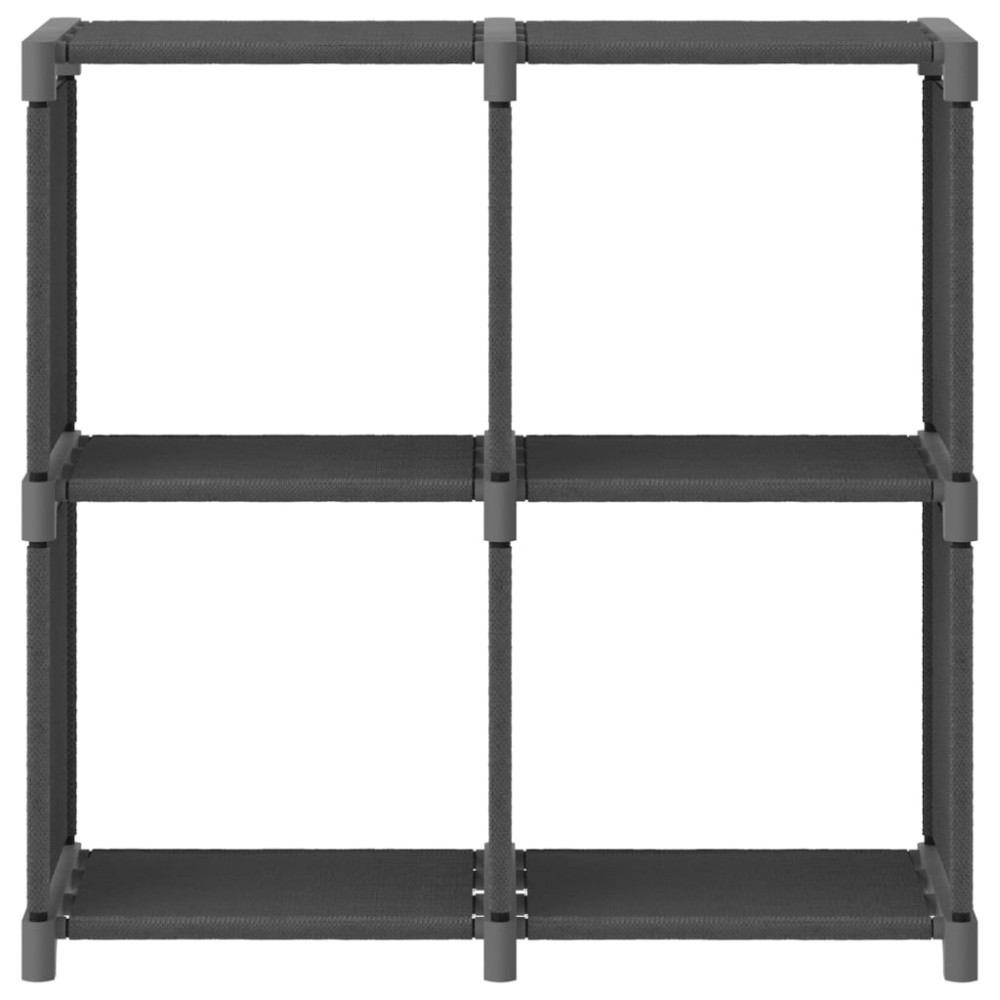 vidaXL Raft expunere, 4 cuburi, gri, 69x30x72,5 cm, material textil