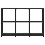 vidaXL Raft expunere 6 cuburi negru 103x30x72,5 cm, material textil vidaXL Raft expunere 6 cuburi negru 103x30x72,5 cm, material textil