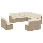 vidaXL Set canapele de grădină cu perne, 11 piese, bej, poliratan vidaXL Set canapele de grădină cu perne, 11 piese, bej, poliratan