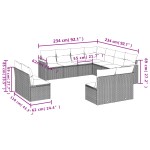 vidaXL Set canapele de grădină cu perne, 11 piese, bej, poliratan vidaXL Set canapele de grădină cu perne, 11 piese, bej, poliratan