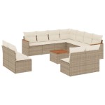 vidaXL Set canapele de grădină cu perne, 12 piese, bej, poliratan vidaXL Set canapele de grădină cu perne, 12 piese, bej, poliratan