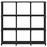vidaXL Raft expunere 9 cuburi negru 103x30x107,5 cm, material textil vidaXL Raft expunere 9 cuburi negru 103x30x107,5 cm, material textil
