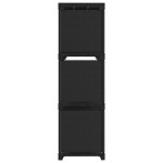 vidaXL Raft expunere 9 cuburi negru 103x30x107,5 cm, material textil vidaXL Raft expunere 9 cuburi negru 103x30x107,5 cm, material textil