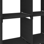 vidaXL Raft expunere 9 cuburi negru 103x30x107,5 cm, material textil vidaXL Raft expunere 9 cuburi negru 103x30x107,5 cm, material textil