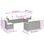 vidaXL Set mobilier de grădină cu perne, 8 piese, negru, poliratan vidaXL Set mobilier de grădină cu perne, 8 piese, negru, poliratan