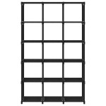 vidaXL Raft expunere, 15 cuburi, negru, 103x30x175,5 cm, textil