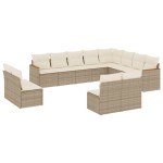 vidaXL Set canapele de grădină cu perne, 12 piese, bej, poliratan vidaXL Set canapele de grădină cu perne, 12 piese, bej, poliratan