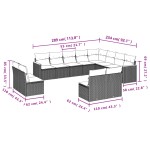 vidaXL Set canapele de grădină cu perne, 12 piese, bej, poliratan vidaXL Set canapele de grădină cu perne, 12 piese, bej, poliratan