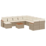 vidaXL Set canapele de grădină cu perne, 12 piese, bej, poliratan vidaXL Set canapele de grădină cu perne, 12 piese, bej, poliratan