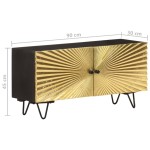 vidaXL Comodă TV, 90x30x45 cm, lemn masiv de mango