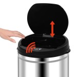 vidaXL Coș de gunoi automat cu senzor, 50 L, oțel inoxidabil vidaXL Coș de gunoi automat cu senzor, 50 L, oțel inoxidabil