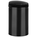 vidaXL Coș de gunoi automat cu senzor, 30 L, negru, oțel carbon vidaXL Coș de gunoi automat cu senzor, 30 L, negru, oțel carbon