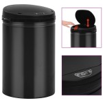vidaXL Coș de gunoi automat cu senzor, 30 L, negru, oțel carbon vidaXL Coș de gunoi automat cu senzor, 30 L, negru, oțel carbon