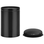 vidaXL Coș de gunoi automat cu senzor, 30 L, negru, oțel carbon vidaXL Coș de gunoi automat cu senzor, 30 L, negru, oțel carbon