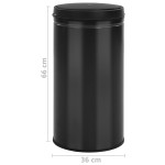 vidaXL Coș de gunoi automat cu senzor, 60 L, negru, oțel carbon vidaXL Coș de gunoi automat cu senzor, 60 L, negru, oțel carbon